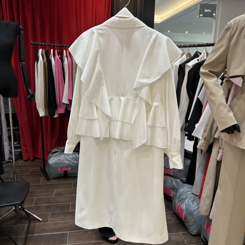 HERISH東大門實拍女裝新款真品職業熱賣人氣長款風衣含腰帶Herish長款風衣