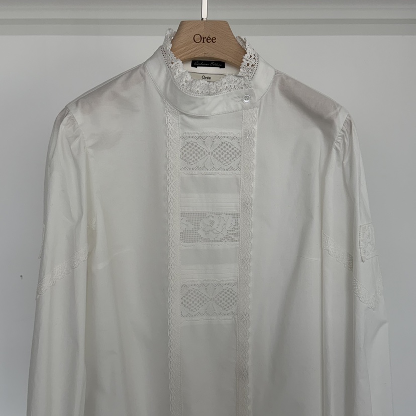 OREE東大門直郵女裝新款26春夏推薦職業人氣時尚襯衫蕾絲衫OREE襯衫/蕾絲衫