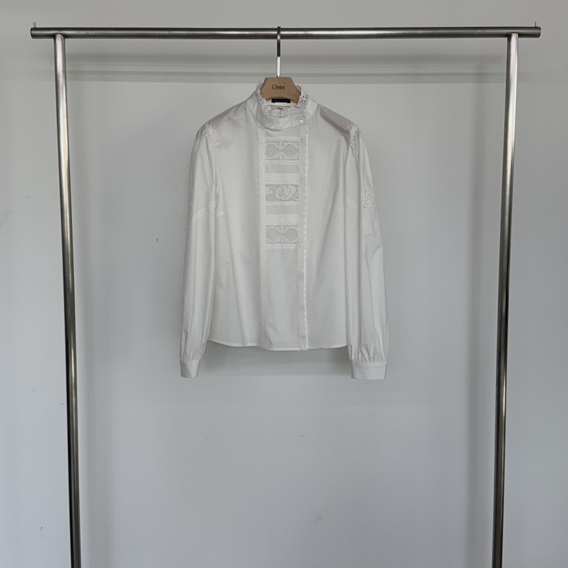 OREE東大門直郵女裝新款26春夏推薦職業人氣時尚襯衫蕾絲衫OREE襯衫/蕾絲衫圖色1