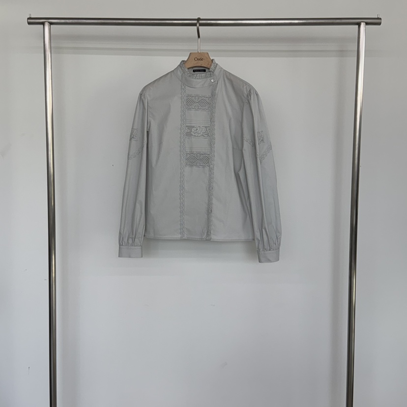 OREE東大門直郵女裝新款26春夏推薦職業人氣時尚襯衫蕾絲衫OREE襯衫/蕾絲衫圖色2