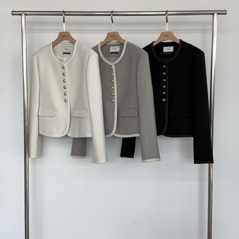 OREE韓國直郵女裝新品人氣熱賣真品推薦26春夏時尚夾克花呢OREE夾克