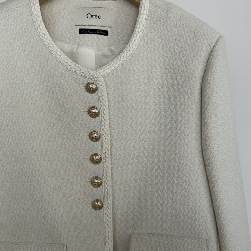 OREE韓國直郵女裝新品人氣熱賣真品推薦26春夏時尚夾克花呢OREE夾克