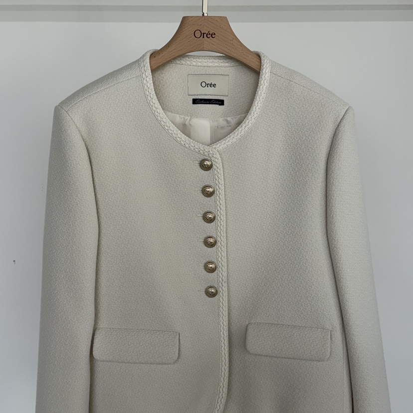 OREE韓國直郵女裝新品人氣熱賣真品推薦26春夏時尚夾克花呢OREE夾克