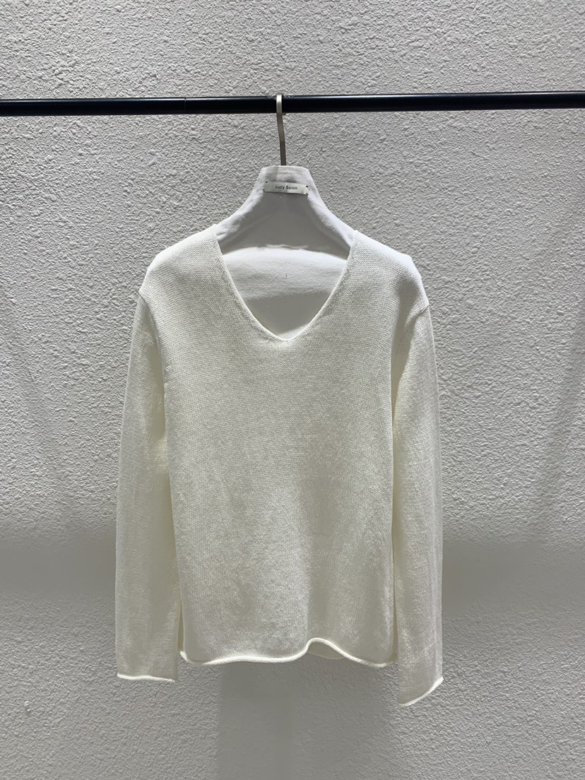 LUCY SALON東大門代購女士新款真品職業26春夏針織衫V領LUCY SALON針織衫圖色1
