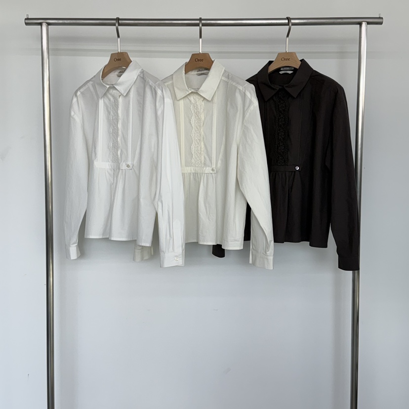OREE東大門實拍女裝新款時尚人氣真品推薦職業襯衫蕾絲衫OREE襯衫/蕾絲衫