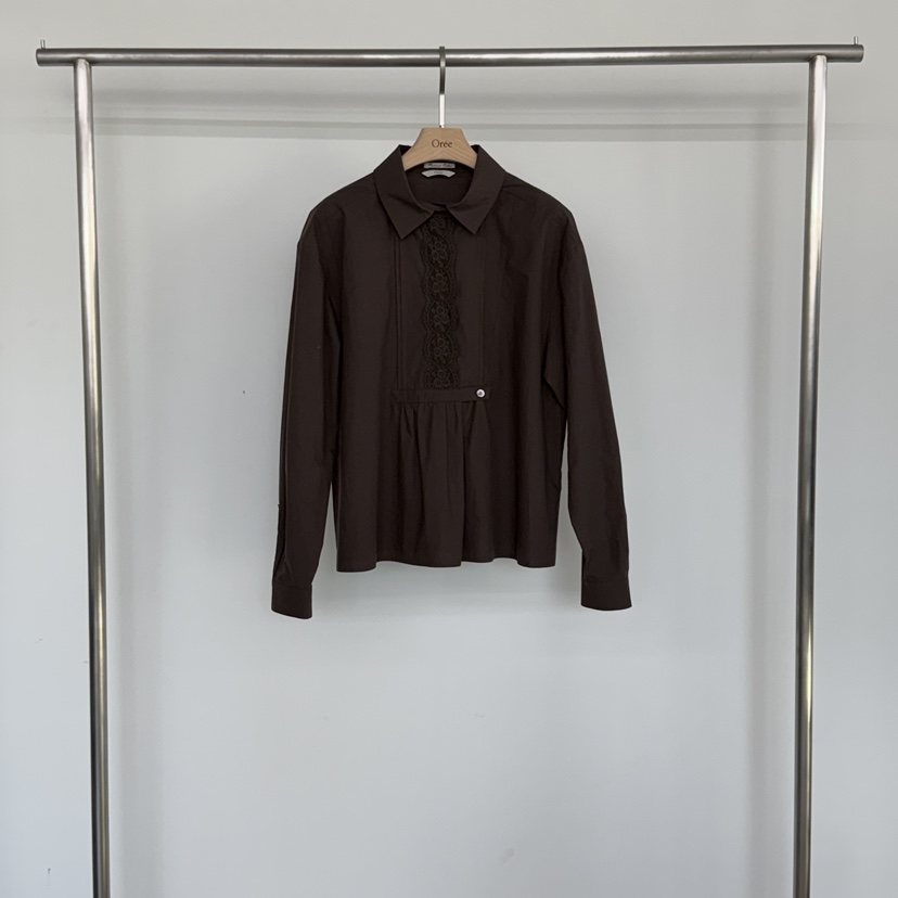 OREE東大門實拍女裝新款時尚人氣真品推薦職業襯衫蕾絲衫OREE襯衫/蕾絲衫圖色3