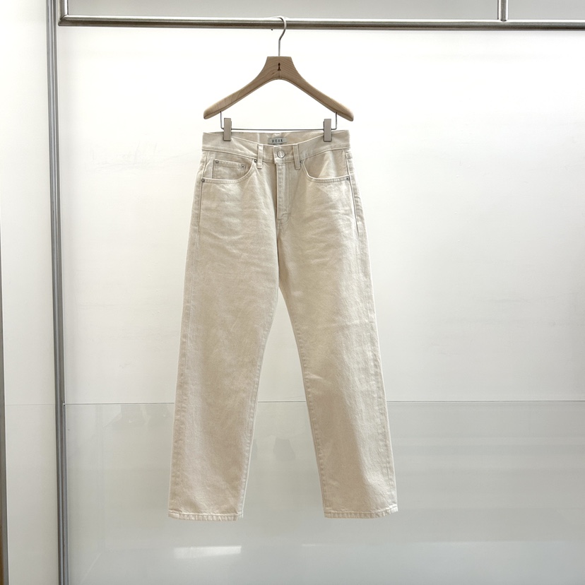 HEHR韓國代購女裝新款休閑推薦26春夏真品休閑褲直筒牛仔hehr-AUTOMNE休閑褲圖色1