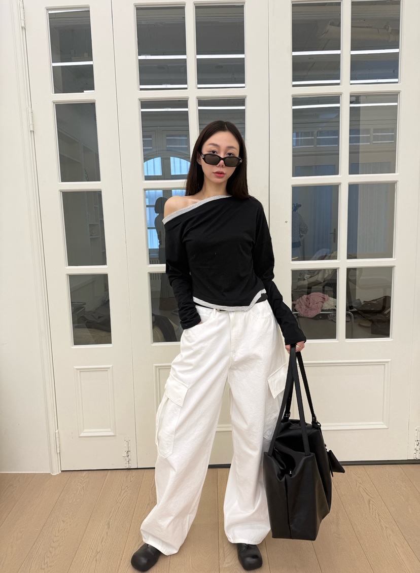 LUMIPLE東大門直郵女士新款時尚26春夏職業真品人氣長袖T恤LUMIPLE長袖T恤