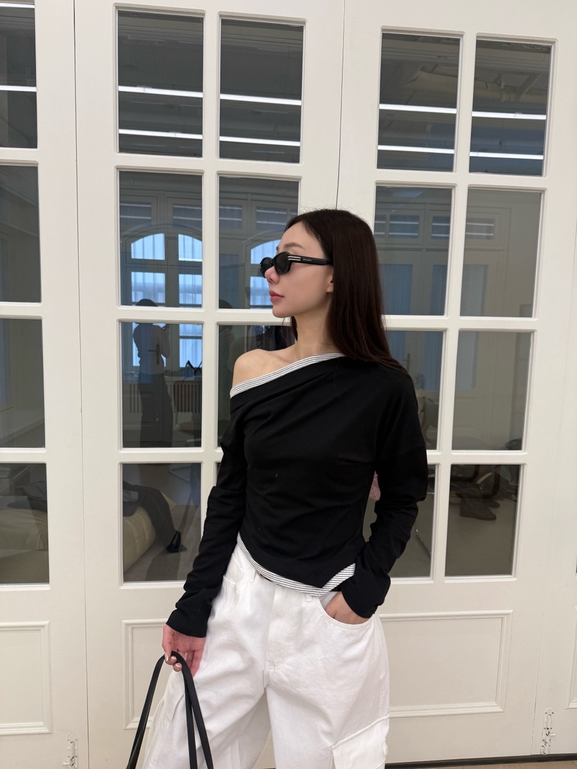 LUMIPLE東大門直郵女士新款時尚26春夏職業真品人氣長袖T恤LUMIPLE長袖T恤