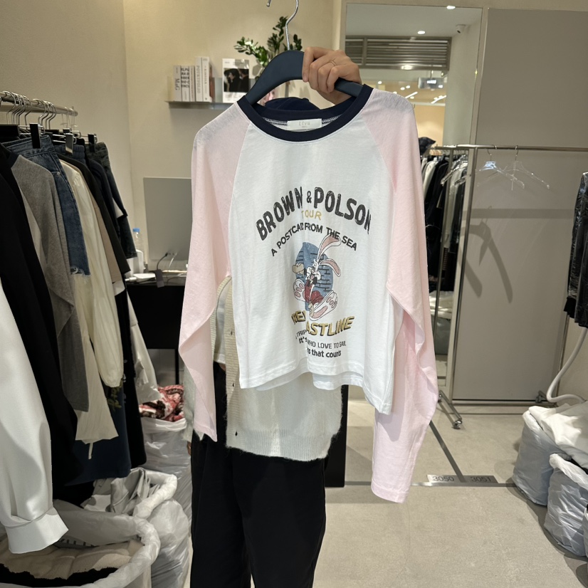 LIVU/MEMO CLASSIC韓國代購女士新款人氣真品休閑長袖T恤LIVU/MEMO CLASSIC長袖T恤圖色2