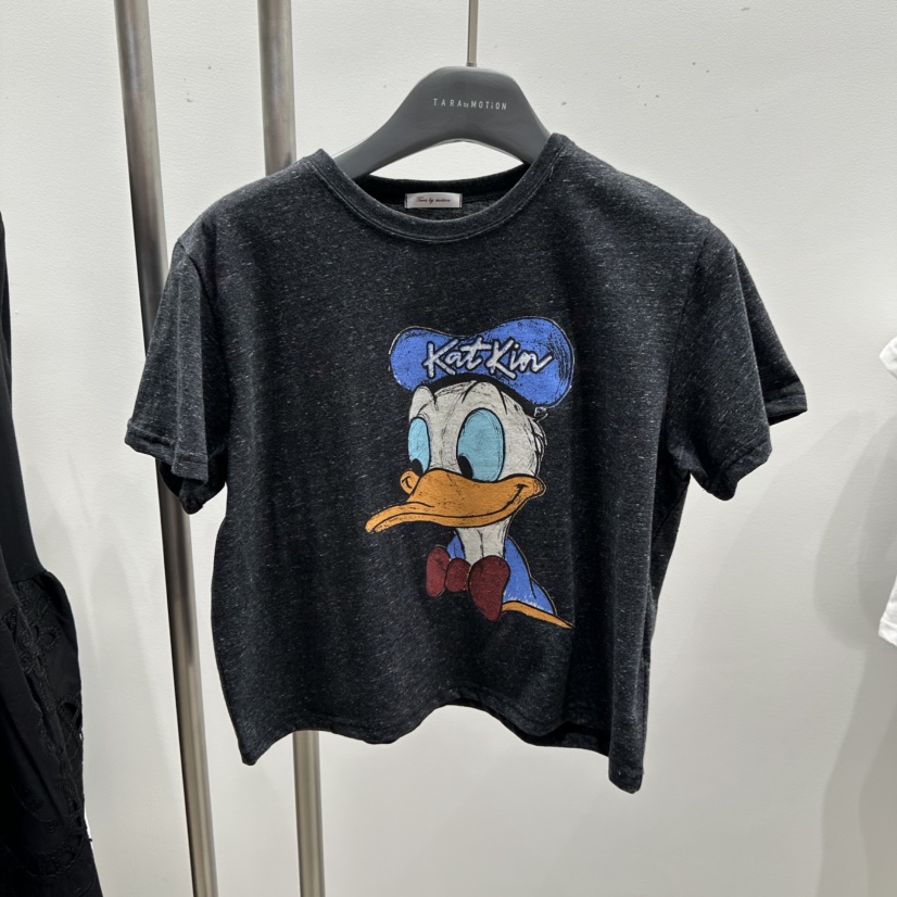 TARABY MOTION東大門實拍女裝新款人氣時尚休閑26春夏T恤鴨TARABY MOTIONT恤圖色2