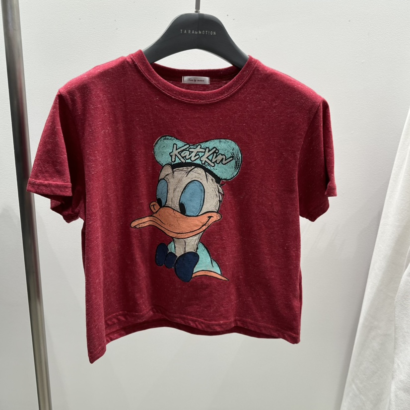 TARABY MOTION東大門實拍女裝新款人氣時尚休閑26春夏T恤鴨TARABY MOTIONT恤圖色4