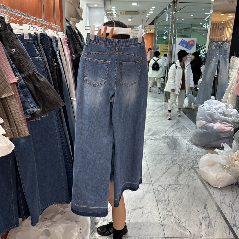 ILLO/MOCI韓國代購女裝新款時尚26春夏休閑熱賣推薦牛仔褲ILLO/MOCI牛仔褲