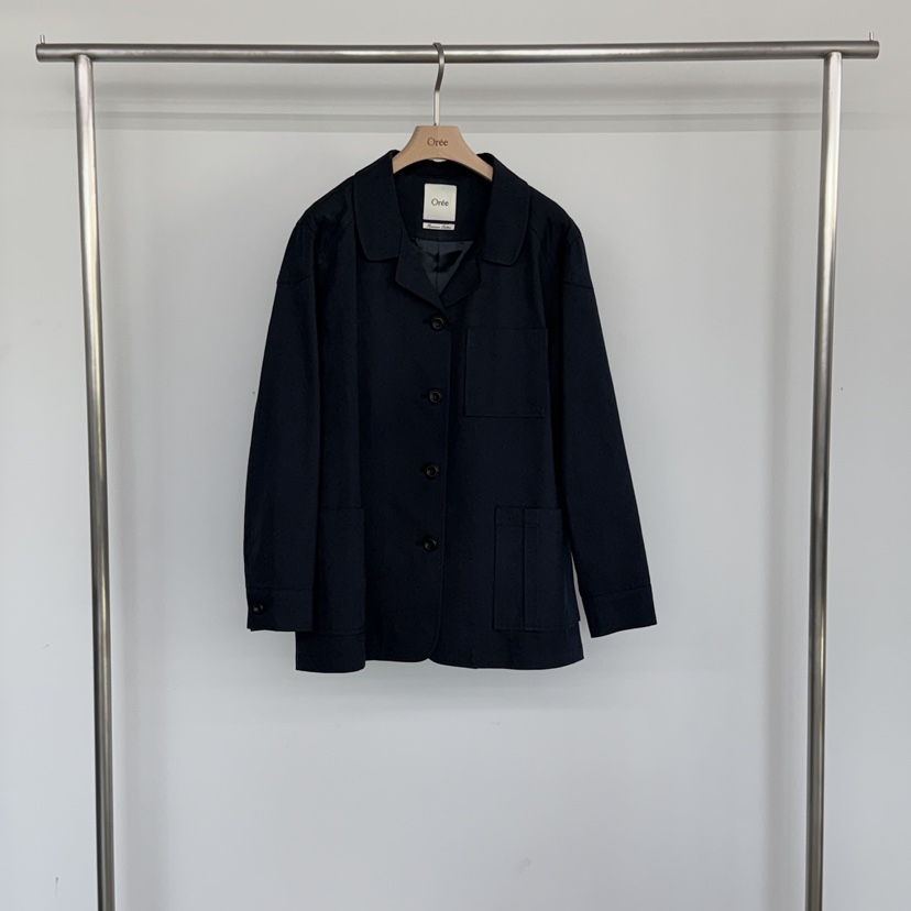 OREE韓國直郵女裝新品真品職業休閑26春夏時尚推薦人氣夾克OREE夾克圖色2深藍色