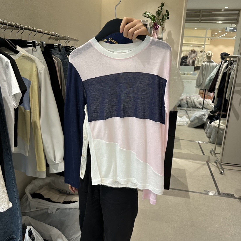 LIVU/MEMO CLASSIC東大門代購女士新款人氣職業長袖T恤LIVU/MEMO CLASSIC長袖T恤圖色2