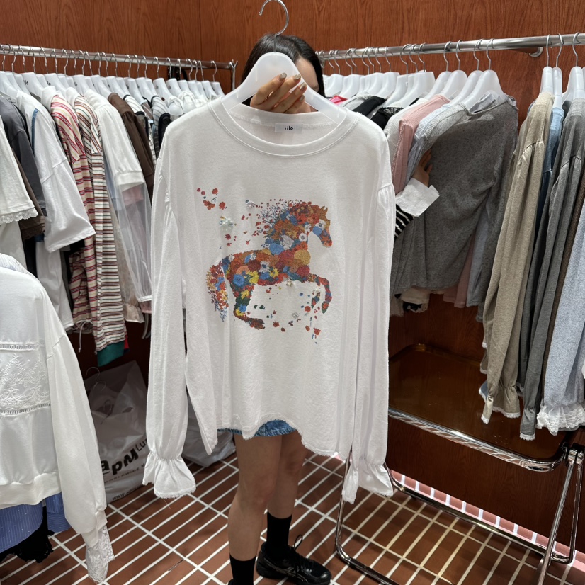 ILLO/MOCI韓國代購女士新品職業熱賣真品推薦26春夏長袖T恤ILLO/MOCI長袖T恤圖色1