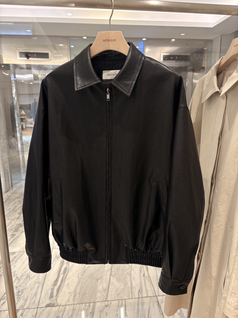 MONIQUE東大門實拍女士新品人氣26春夏職業休閑真品皮衣皮革MONIQUE皮衣圖色1