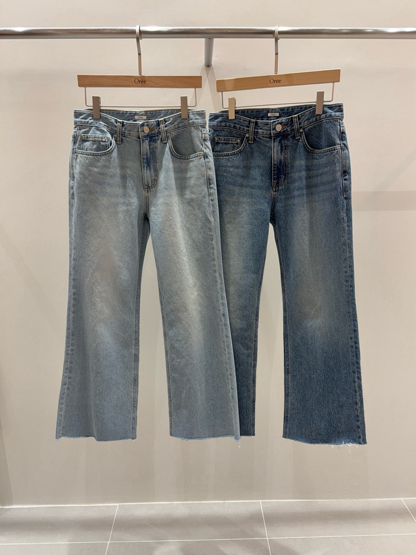OREE東大門代購女裝新款時尚熱賣推薦人氣26春夏職業牛仔褲OREE牛仔褲