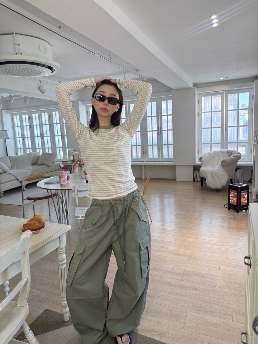 LUMIPLE東大門實拍女裝新品推薦時尚熱賣人氣長袖T恤天絲LUMIPLE長袖T恤