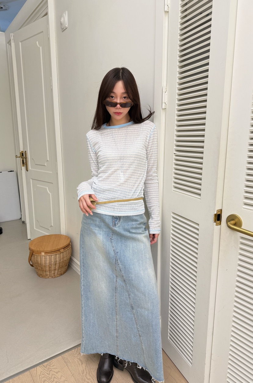 LUMIPLE東大門實拍女裝新品推薦時尚熱賣人氣長袖T恤天絲LUMIPLE長袖T恤