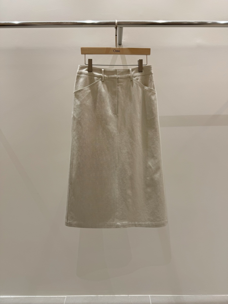 OREE東大門直郵女裝新款休閑時尚熱賣26春夏職業長裙棉布OREE長裙圖色1