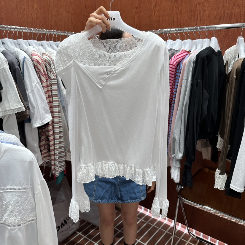 ILLO/MOCI東大門直郵女裝新款真品熱賣人氣長袖T恤假兩件ILLO/MOCI長袖T恤圖色1