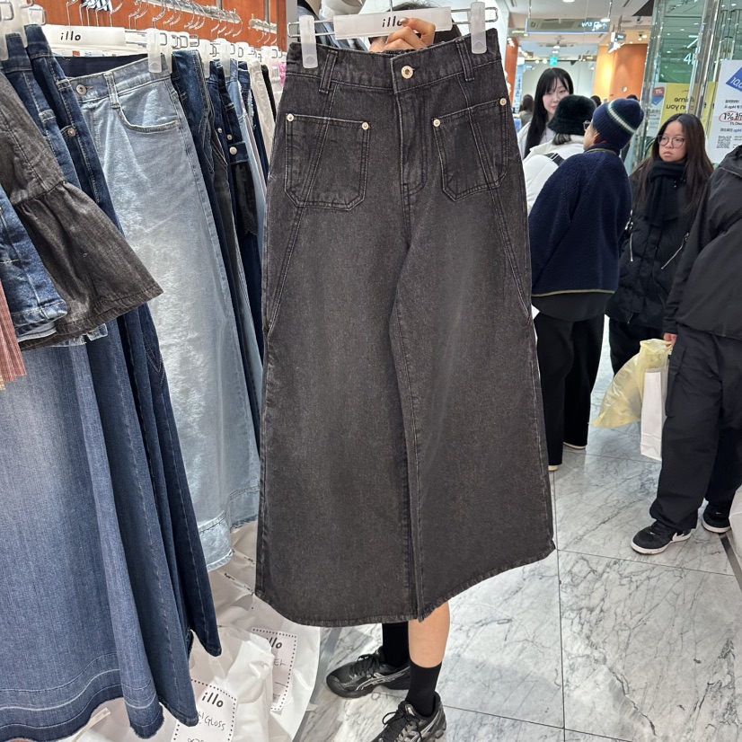 ILLO/MOCI東大門實拍女裝新品職業休閑人氣真品牛仔褲口袋ILLO/MOCI牛仔褲圖色2