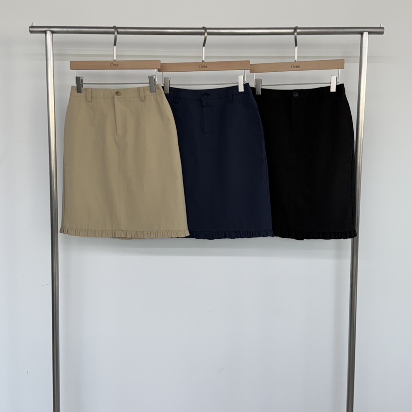 OREE韓國代購女士新品推薦人氣26春夏熱賣真品半身裙中短裙OREE半身裙/中短裙圖色2左二色