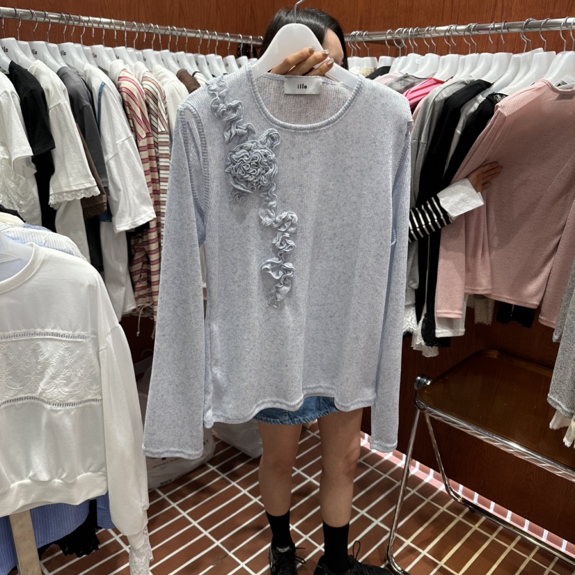 ILLO/MOCI東大門代購女士新品熱賣休閑時尚人氣真品長袖T恤ILLO/MOCI長袖T恤圖色3