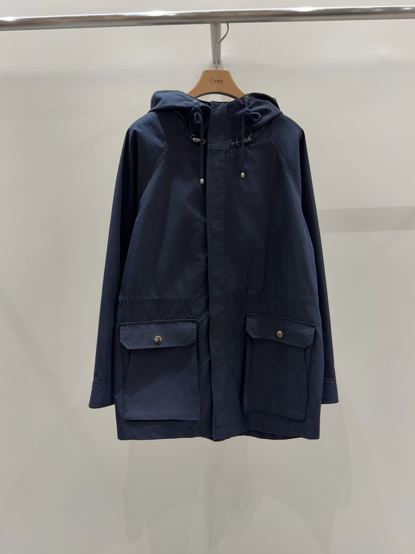 OREE韓國代購女裝新款熱賣休閑真品職業人氣時尚夾克連帽衫OREE夾克圖色2深藍色