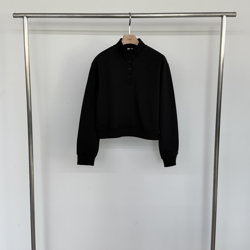 OREE韓國代購女士新款人氣休閑熱賣26春夏真品推薦衛衣高領OREE衛衣圖色3黑色