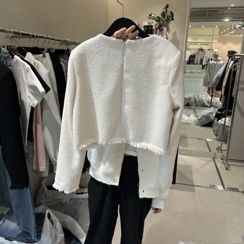 LIVU/MEMO CLASSIC東大門代購女士新品26春夏夾克粗花呢LIVU/MEMO CLASSIC夾克