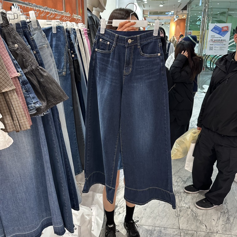 ILLO/MOCI東大門直郵女裝新款推薦真品熱賣牛仔褲荷葉邊ILLO/MOCI牛仔褲圖色2