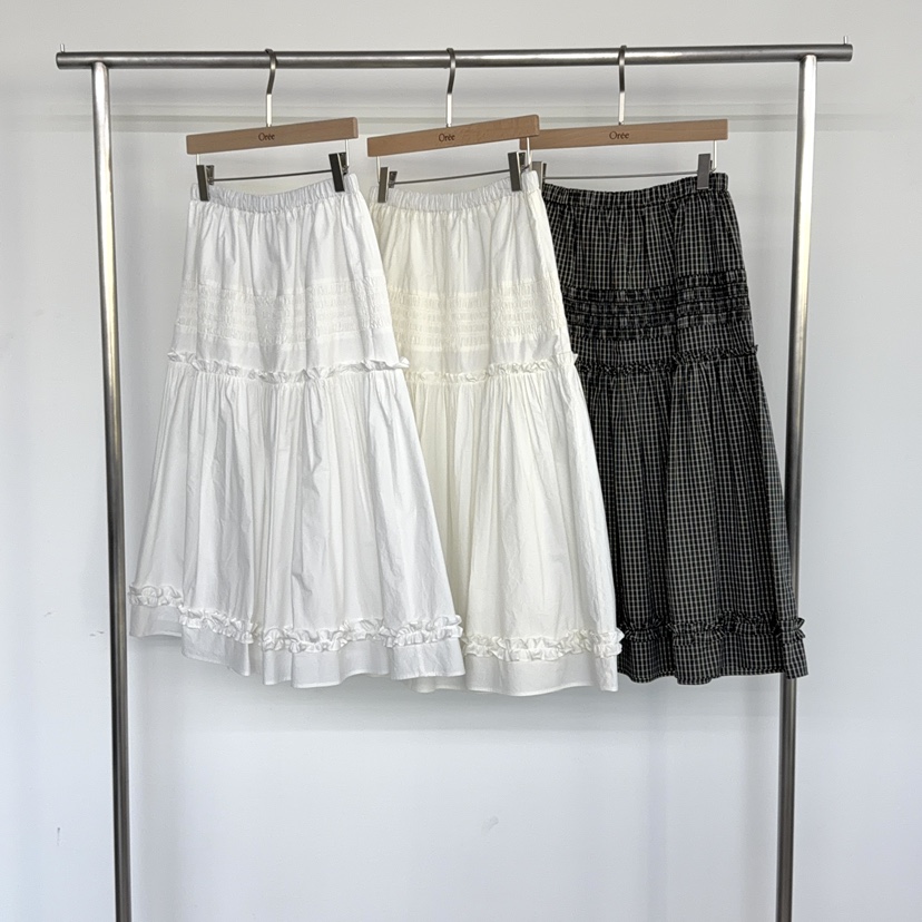 OREE韓國代購女士新款休閑26春夏時尚人氣職業推薦真品長裙OREE長裙