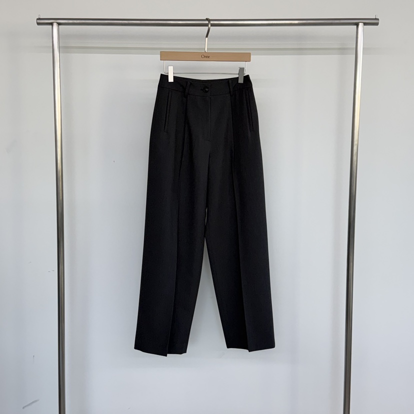 OREE韓國直郵女裝新品推薦人氣時尚休閑熱賣職業26春夏休閑褲OREE休閑褲圖色1墨色