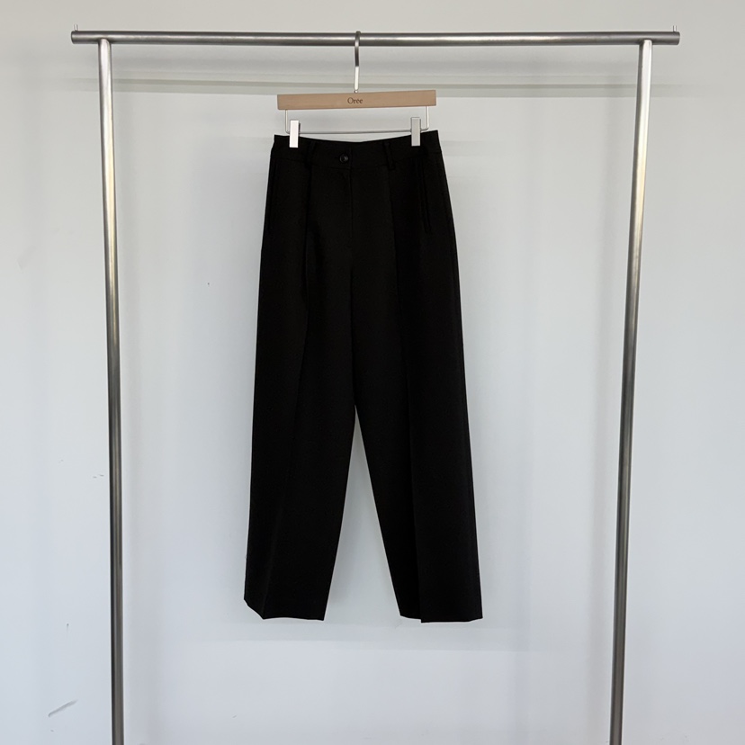 OREE韓國直郵女裝新品推薦人氣時尚休閑熱賣職業26春夏休閑褲OREE休閑褲圖色2黑色