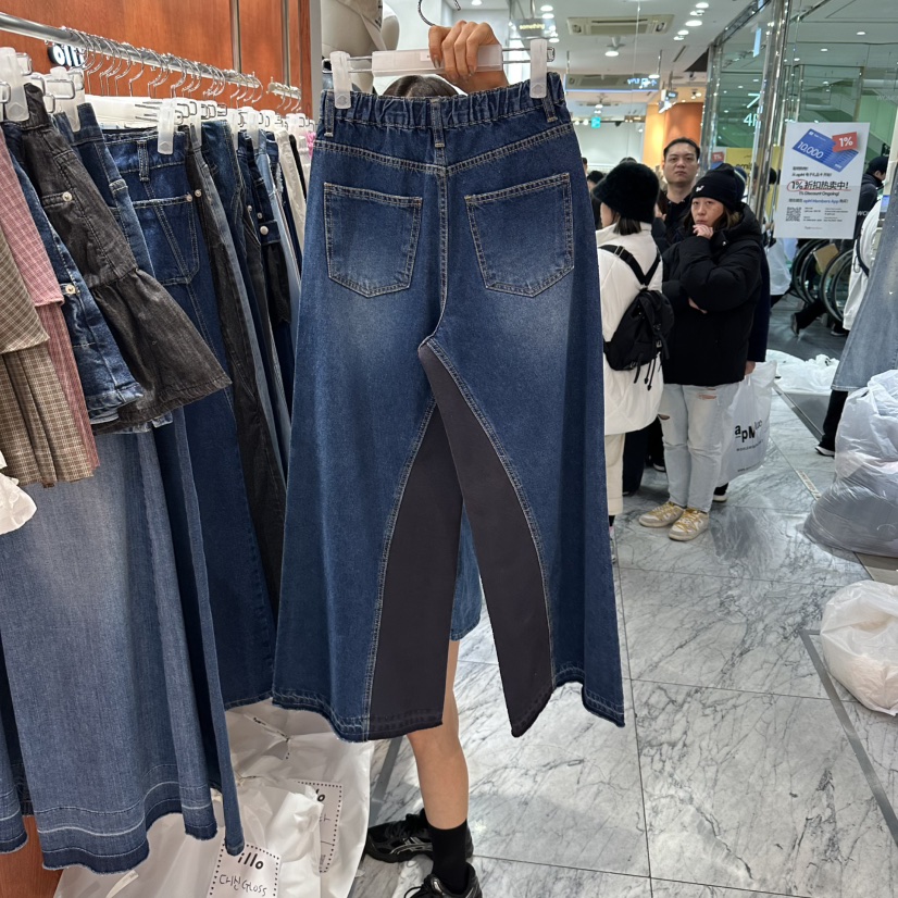ILLO/MOCI韓國代購女裝新款時尚休閑推薦真品牛仔褲修身ILLO/MOCI牛仔褲