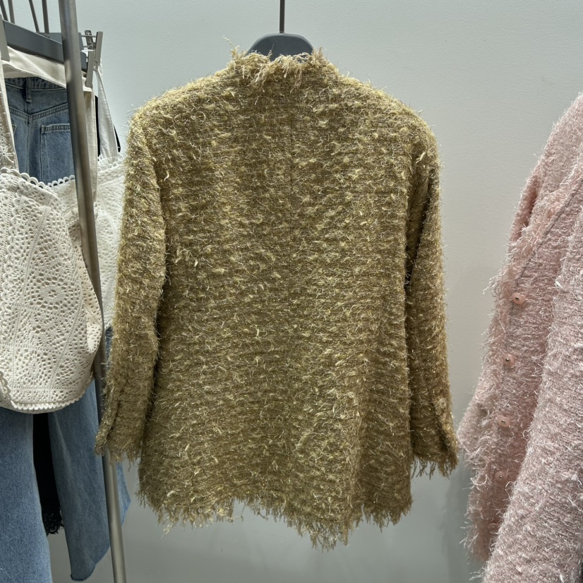 TARABY MOTION韓國直郵女士新款時尚熱賣人氣夾克粗花呢TARABY MOTION夾克