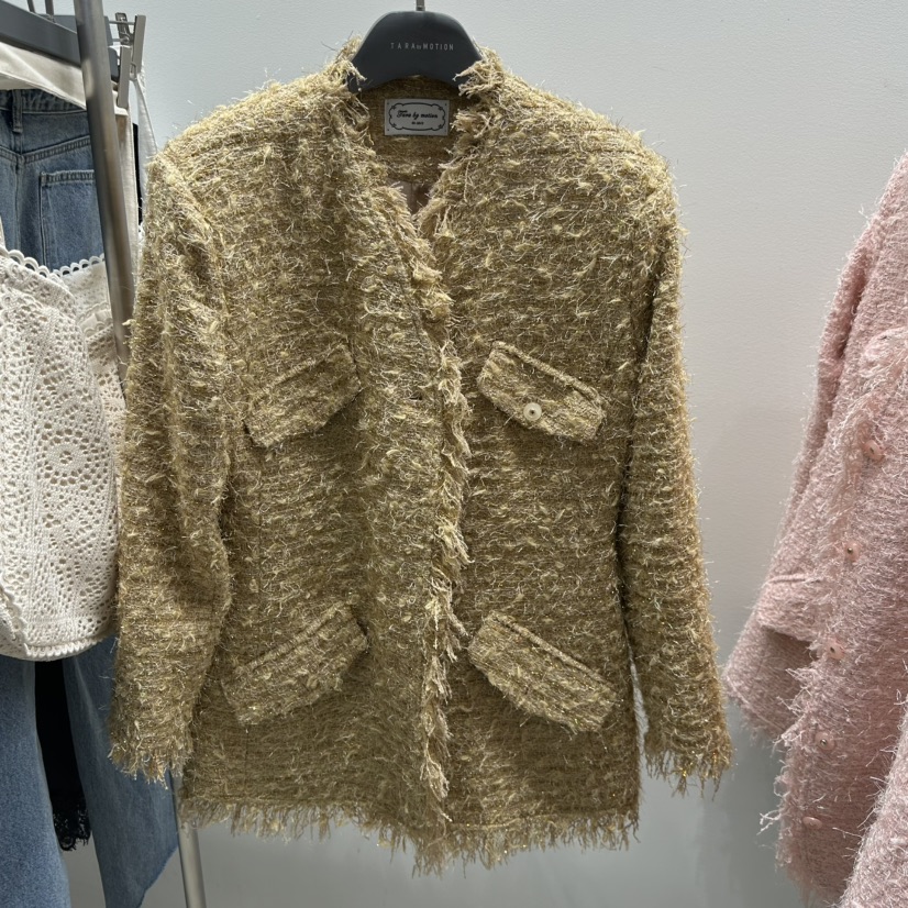 TARABY MOTION韓國直郵女士新款時尚熱賣人氣夾克粗花呢TARABY MOTION夾克圖色1