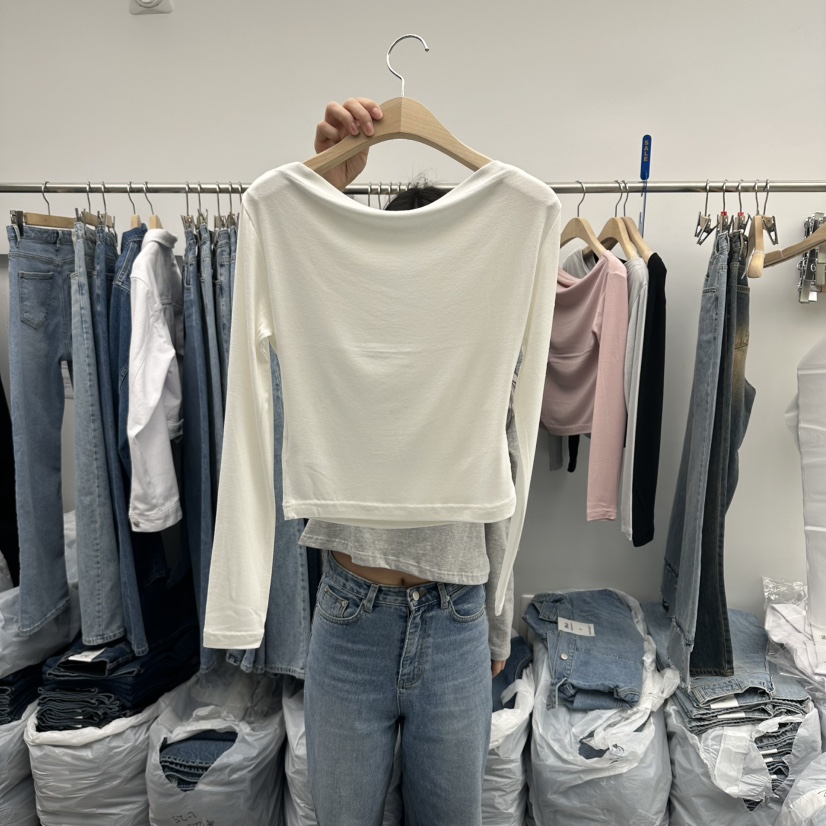 PAI韓國直郵女裝新品熱賣職業時尚人氣真品26春夏長袖T恤[PΛi]_PAi長袖T恤