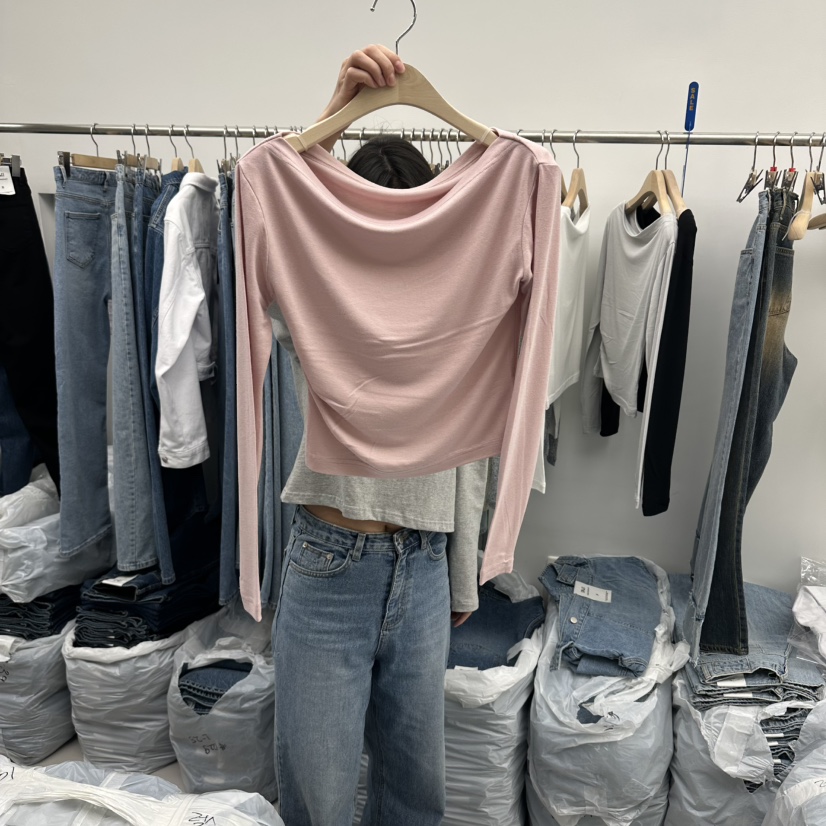 PAI韓國直郵女裝新品熱賣職業時尚人氣真品26春夏長袖T恤[PΛi]_PAi長袖T恤圖色2