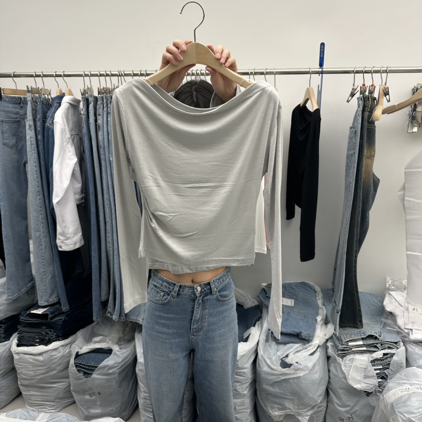 PAI韓國直郵女裝新品熱賣職業時尚人氣真品26春夏長袖T恤[PΛi]_PAi長袖T恤圖色3