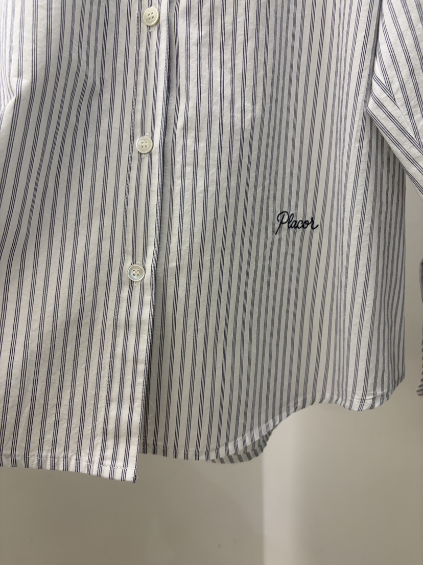 REGULARLY/PLACOR東大門直郵女士新款26春夏襯衫蕾絲衫刺繡條紋REGULARLY/PLACOR襯衫/蕾絲衫