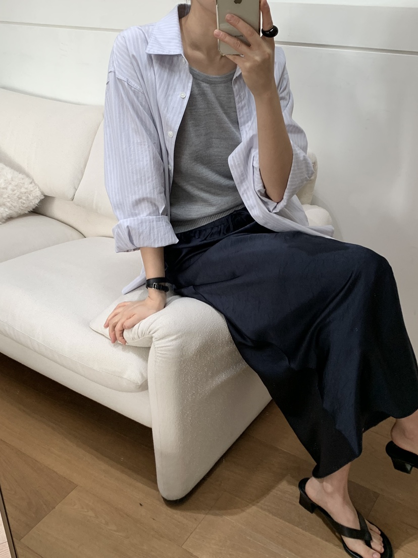 REGULARLY/PLACOR東大門直郵女士新款26春夏襯衫蕾絲衫刺繡條紋REGULARLY/PLACOR襯衫/蕾絲衫