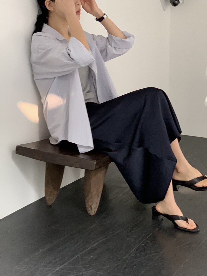 REGULARLY/PLACOR東大門直郵女士新款26春夏襯衫蕾絲衫刺繡條紋REGULARLY/PLACOR襯衫/蕾絲衫