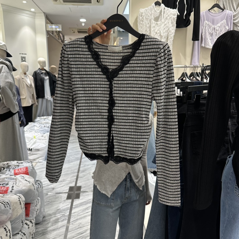 MONOPOLY韓國代購女士新品時尚26春夏職業真品熱賣長袖T恤MONO_POLY長袖T恤圖色2