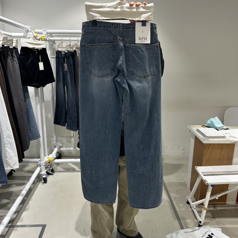 RPM/OVMUTE韓國直郵女裝新品人氣職業推薦熱賣休閑牛仔褲RPM/OVMUTE牛仔褲