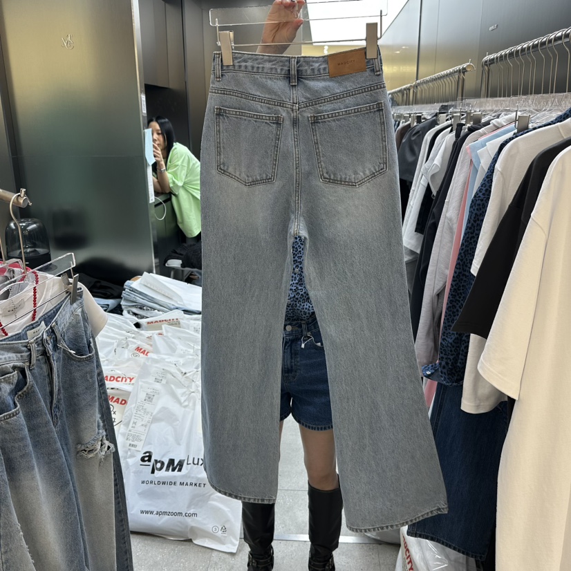 MADCITY/SAGAFURS東大門代購女裝新款推薦人氣牛仔褲喇叭MADCITY/SAGAFURS牛仔褲