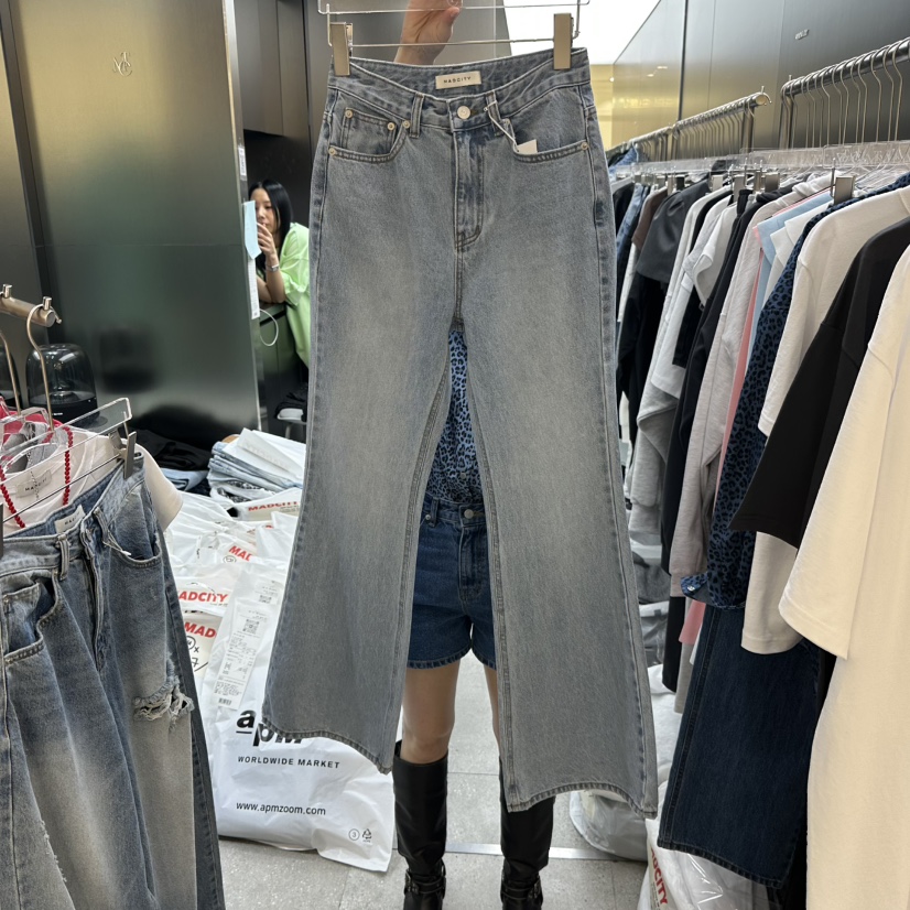MADCITY/SAGAFURS東大門代購女裝新款推薦人氣牛仔褲喇叭MADCITY/SAGAFURS牛仔褲圖色1