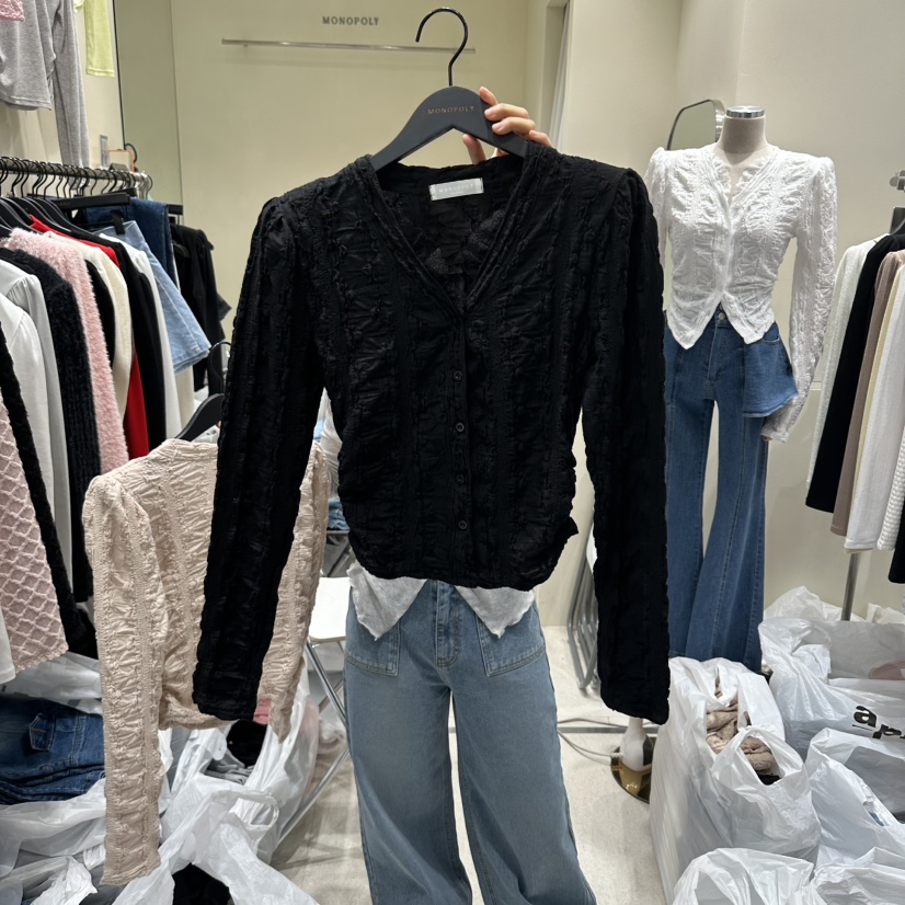 MONOPOLY東大門實拍女士新品真品推薦26春夏熱賣人氣長袖T恤MONO_POLY長袖T恤圖色3